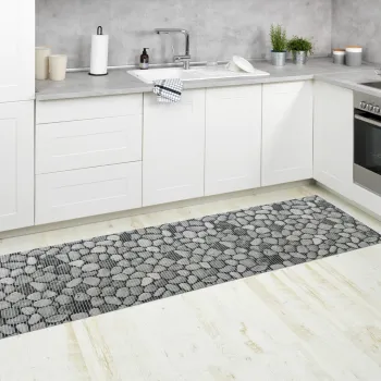 Covor de bucatarie Sassi, Wenko, 65x200x0.5 cm, PVC/plastic, multicolor imagine