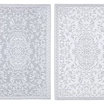 Covor de exterior cu doua fete Ansedonia, Bizzotto, 120 x 180 cm, polipropilena, alb/gri imagine