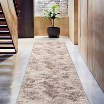 Covor de hol, 1083, 150x150 cm, Poliester, Bej / nurca imagine