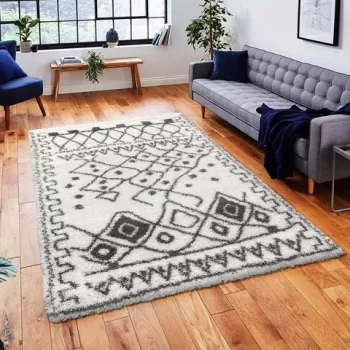 Covor de hol, 3890A, 80x150 cm, Polipropilena , Alb / Gri imagine