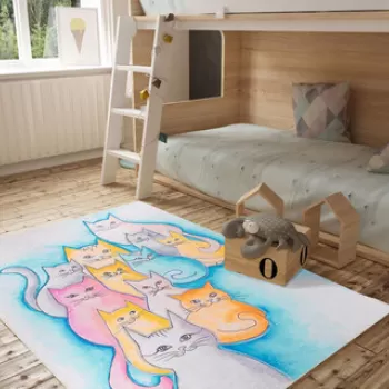 Covor de hol, Ada Gon?l Chenille AL 301 , 75x230 cm, Poliester , Multicolor imagine