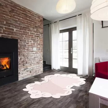 Covor de hol, ALN600FG416PU02, 80x150 cm, Poliester, Pudra imagine