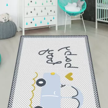 Covor de hol, Baby Boy , 80x100 cm, Catifea, Multicolor imagine