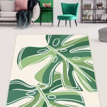 Covor de hol, Bamboo Folium Djt , 80x100 cm, 50% TESTURA DE catifea/50% poliester, Multicolor imagine