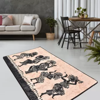 Covor de hol, Bantu , 50% TESTURA DE catifea/50% poliester, Multicolor imagine