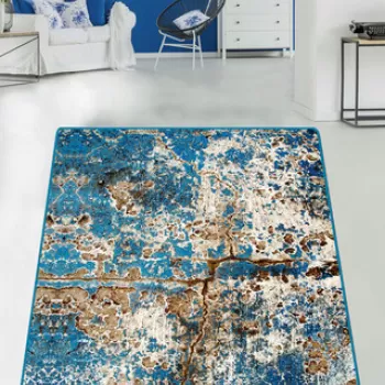 Covor de hol, Be Lost , 80x100 cm, Bumbac, Multicolor imagine