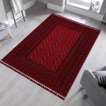 Covor de hol, Bhr 04 Red , 80x150 cm, Fibre acrilice, Rosu imagine