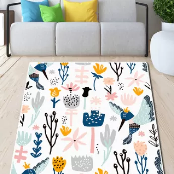 Covor de hol, Branche Dolivier Djt , 150x200 cm, 50% TESTURA DE catifea/50% poliester, Multicolor imagine