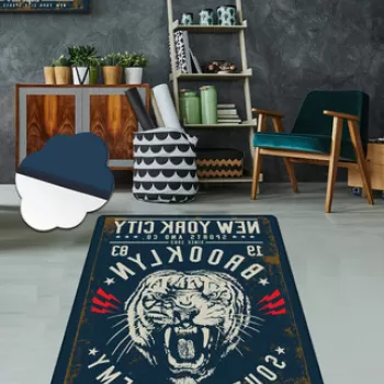 Covor de hol, Brooklyn, 80x100 cm, Catifea, Multicolor imagine