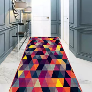 Covor de hol, Bunt Djt, 80x300 cm, Poliester, Multicolor imagine