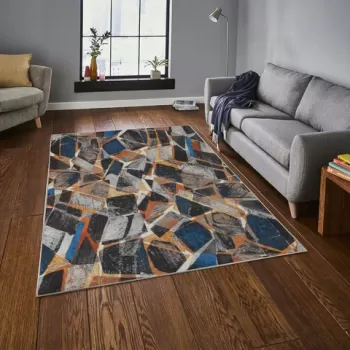 Covor de hol, Chaim, 100x150 cm, Poliester, Multicolor imagine