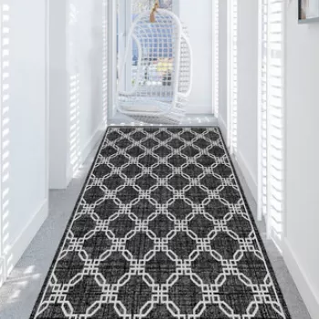 Covor de hol, Chain Djt, 80x100 cm, Poliester, Multicolor imagine