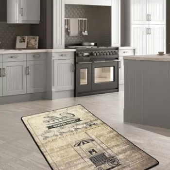 Covor de hol, Coffee Store, 50% TESTURA DE catifea/50% poliester, Multicolor imagine