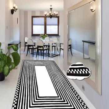 Covor de hol, Colm 80X200, 50% TESTURA DE catifea/50% poliester, Ecru imagine