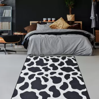 Covor de hol, Cow Djt, 80x300 cm, 50% TESTURA DE catifea/50% poliester, Multicolor imagine