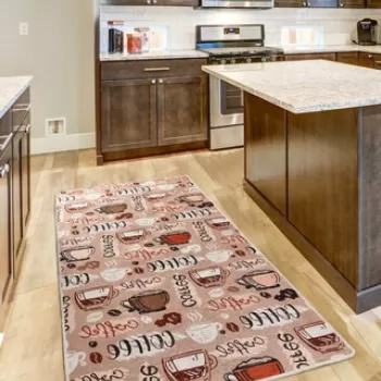 Covor de hol, Cup Of Coffee, 50% TESTURA DE catifea/50% poliester, Multicolor imagine