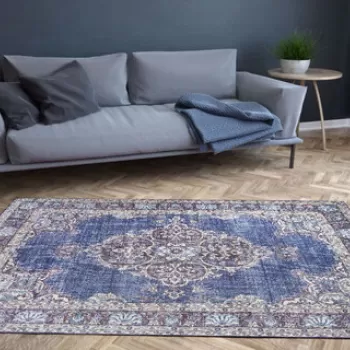 Covor de hol, Dark Blue AL 249 , 75x150 cm, Poliester , Multicolor imagine