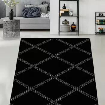 Covor de hol, Dotted Line Djt, 80x100 cm, 50% TESTURA DE catifea/50% poliester, Multicolor imagine