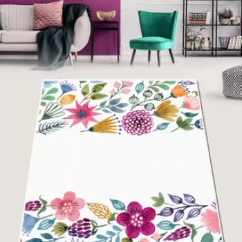 Covor de hol, Drenaj Djt, 80x100 cm, 50% TESTURA DE catifea/50% poliester, Multicolor imagine