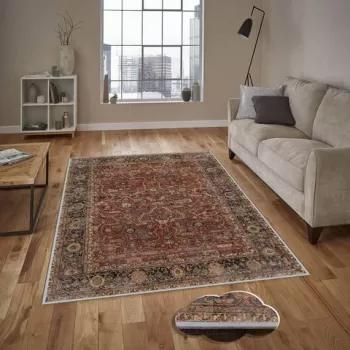 Covor de hol, EEXFAB449, 80x300 cm, Poliester, Multicolor imagine