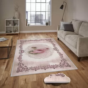 Covor de hol, EEXFAB645, 80x150 cm, Poliester, Multicolor imagine