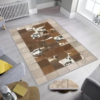 Covor de hol, EEXFAB771, 80x300 cm, Poliester, Multicolor imagine