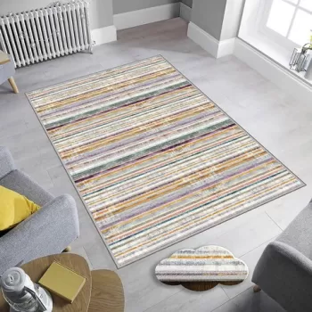 Covor de hol, EEXFAB807, 80x150 cm, Poliester, Multicolor imagine