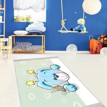 Covor de hol, ELS531, 80x300 cm, Catifea, Multicolor imagine