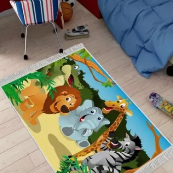 Covor de hol, ELS535, 80x200 cm, Catifea, Multicolor imagine