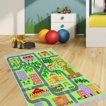 Covor de hol, ELS547, 80x200 cm, Catifea, Multicolor imagine