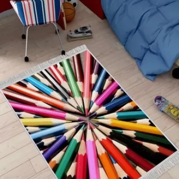 Covor de hol, ELS616, 80x300 cm, Catifea, Multicolor imagine