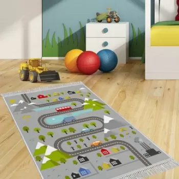 Covor de hol, ELS632, 80x150 cm, Catifea, Multicolor imagine