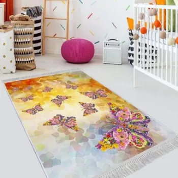 Covor de hol, ELS638, 100x200 cm, Catifea, Multicolor imagine