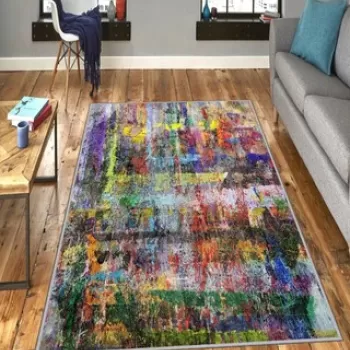 Covor de hol, EXFAB287, 80x200 cm, Poliester, Multicolor imagine