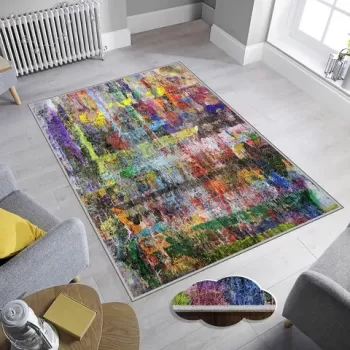 Covor de hol, EXFAB287, 80x200 cm, Poliester, Multicolor imagine