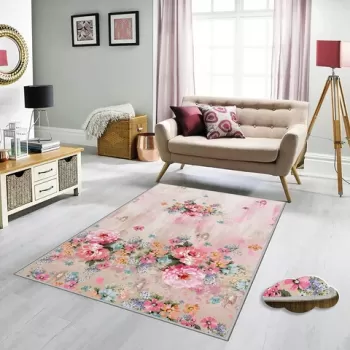 Covor de hol, EXFAB316, 80x150 cm, Poliester, Multicolor imagine