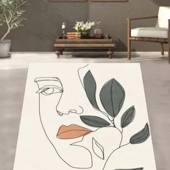 Covor de hol, Face Solution Djt, 80x100 cm, 50% TESTURA DE catifea/50% poliester, Multicolor imagine