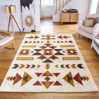 Covor de hol, GR631, 80x150 cm, Poliester, Crem / Galben imagine