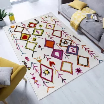 Covor de hol, GR632, 80x150 cm, Poliester, Crem imagine