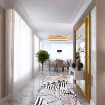 Covor de hol, Herbal Djt , 50% TESTURA DE catifea/50% poliester, Multicolor imagine