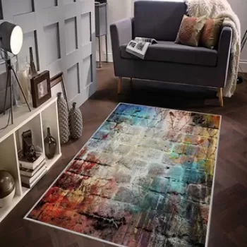 Covor de hol, HMNT102, 80x150 cm, Poliester, Multicolor imagine