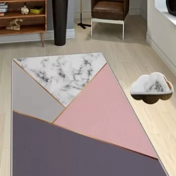 Covor de hol, HMNT124, 80x150 cm, Poliester, Multicolor imagine