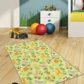 Covor de hol, HMNT176, 100x150 cm, Poliester, Multicolor imagine