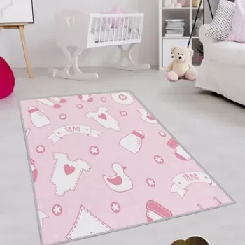 Covor de hol, HMNT186, 100x150 cm, Poliester, Multicolor imagine