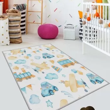 Covor de hol, HMNT189, 80x150 cm, Poliester, Multicolor imagine