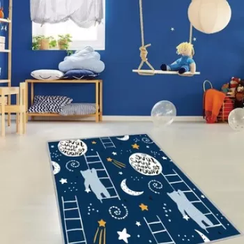 Covor de hol, HMNT192, 100x150 cm, Poliester, Multicolor imagine