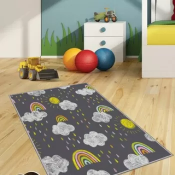 Covor de hol, HMNT256, 80x150 cm, Poliester, Multicolor imagine