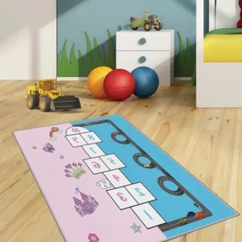 Covor de hol, HMNT465, 80x200 cm, Poliester, Multicolor imagine