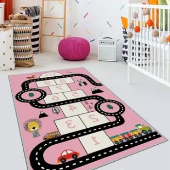 Covor de hol, HMNT473, 80x150 cm, Poliester, Multicolor imagine