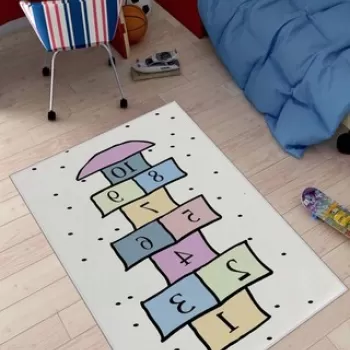 Covor de hol, HMNT508, 100x150 cm, Poliester, Multicolor imagine